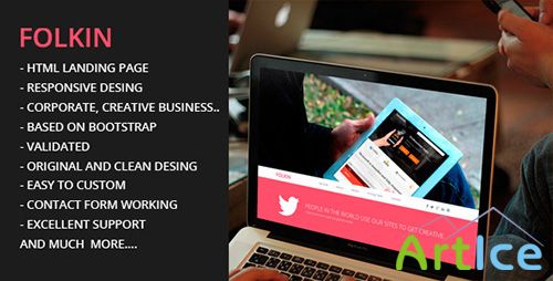 ThemeForest - Folkin - Creative/Corporate Html Landing Page - RIP