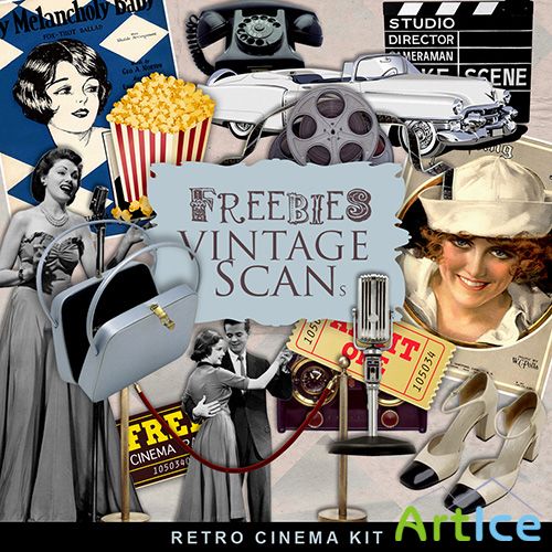 Scrap-kit - Retro Cinema - PNG Images