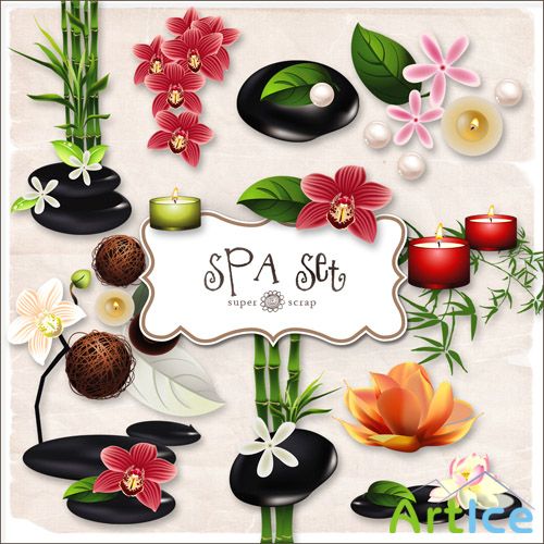 Scrap Set - Spa PNG Files