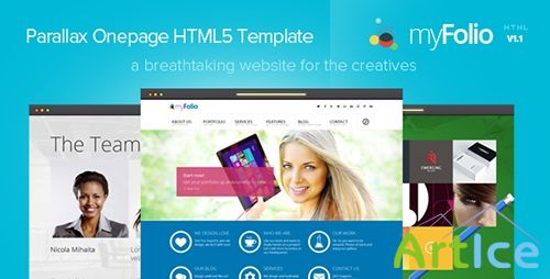 ThemeForest - myFolio - Parallax Onepage HTML5 Template - RIP