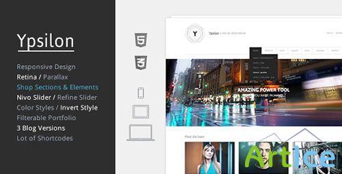 ThemeForest - Ypsilon - Responsive Multipurpose HTML5 Template - RIP