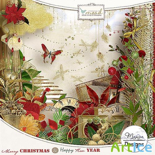 Scrap Kit - Mery Christmas PNG and JPG Files