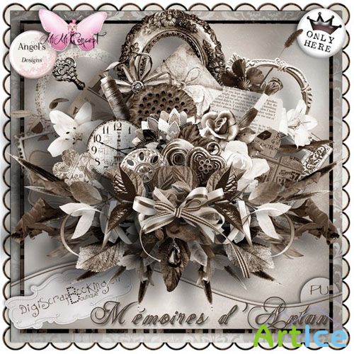 Scrap Set - Memoires d'Antan PNG and JPG Files