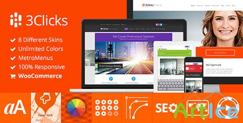 ThemeForest - 3Clicks v1.2.0 | Responsive Multi-Purpose WordPress Theme