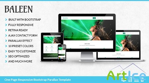 Mojo-Themes - Baleen - Bootstrap One Page Parallax Template - RIP