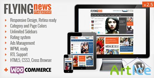 ThemeForest - FlyingNews v2.8 - Responsive Wordpress Magazine