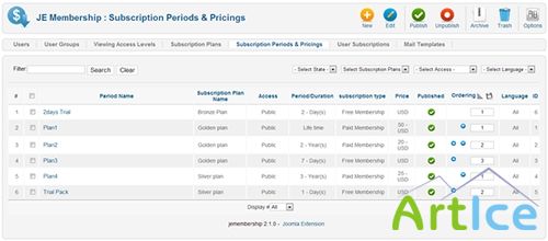 JEXTN Membership 3.0.6 , 3.0.5 for Joomla 2.5 - 3.x