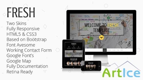 ThemeForest - FRESH - Responsive Parallax One-Page Template - RIP