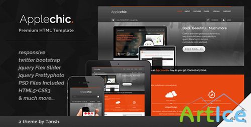 ThemeForest - Applechic v1.06 - Responsive Software HTML Template - FULL