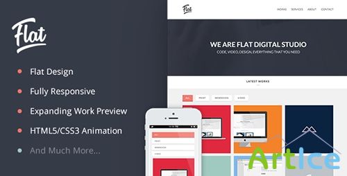 ThemeForest - Flat Studio - Responsive One Page HTML Template - RIP