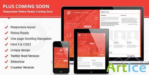 ThemeForest - Plus Responsive Retina Ready Coming Soon - RIP