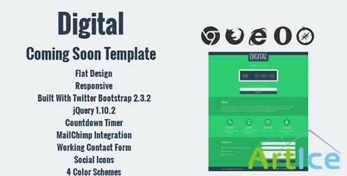 ThemeForest - Digital - Coming Soon Template - RIP