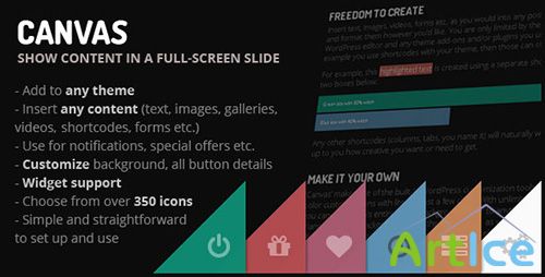 CodeCanyon - CANVAS v1.4 - Show any content in a full-screen slide.