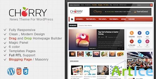 ThemeForest - Cherry v2.4.0 - Responsive News and Magazine Theme