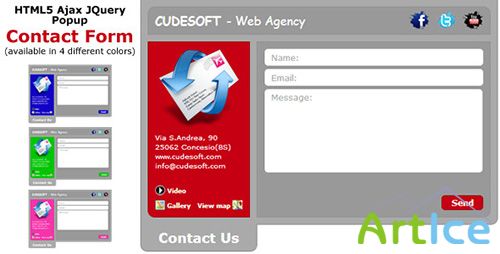 CodeCanyon - HTML5 Ajax Jquery Popup Contact Form v1.0