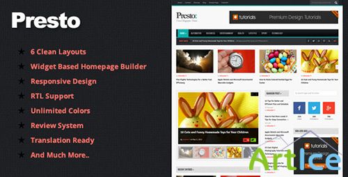 ThemeForest - Presto v1.1 - Powerful Blog/Magazine WordPress Theme