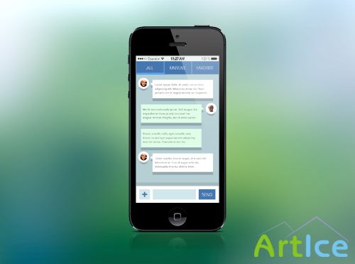 PSD Web Design - Message app