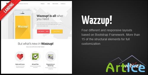 ThemeForest - Wazzup - Bootstrap Responsive Landing Page - RIP