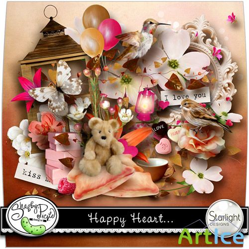 Scrap Set - Happy Heart... PNG and JPG Files