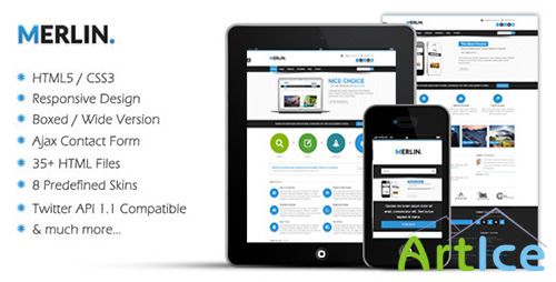 ThemeForest - Merlin - Responsive HTML5 Template - RIP