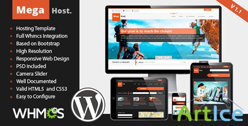 ThemeForest - MegaHost v1.0 - Responsive Hosting - Wordpress Template