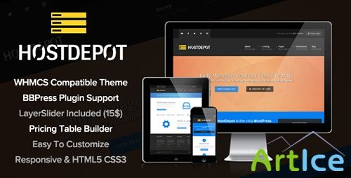 ThemeForest - HostDepot v1.2.1 - Responsive Hosting Theme For WordPress