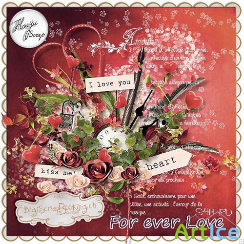 Scrap Set - Forever Love PNG and JPG Files