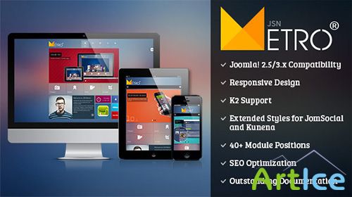 ThemeForest - JSN Metro - Responsive Flat Joomla Creative Template