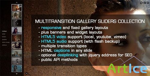 CodeCanyon - jQuery MultiTransition Gallery Sliders Collection v2.01