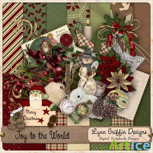 Scrap Kit - Joy to the World PNG and JPG Files