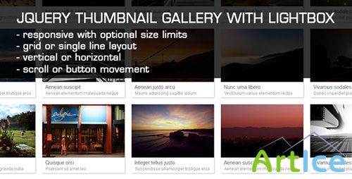 CodeCanyon - JQuery Thumbnail Gallery With LightBox v1.2