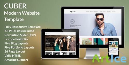 ThemeForest - Cuber - Modern Multipurpose Minimal Site Template - RIP