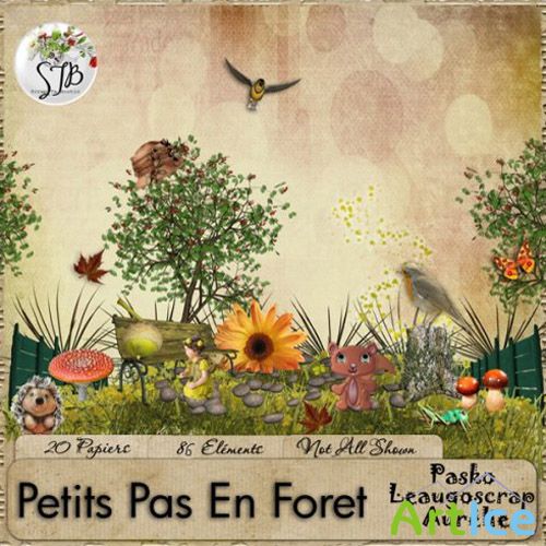 Scrap Set - Petits Pas En Foret PNG and JPG Files