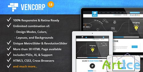 ThemeForest - Elegant Responsive HTML5 w/ Animated Metro Slider - RIP