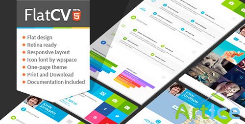 ThemeForest - FlatCV - Resume Portfolio HTML5 - RIP