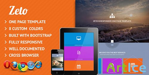 ThemeForest - Zet Responsive One Page Template - RIP