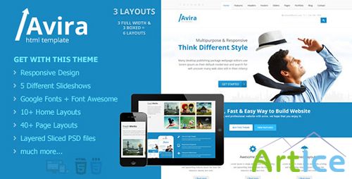 ThemeForest - Avira - Responsive HTML5 Website Template - RIP