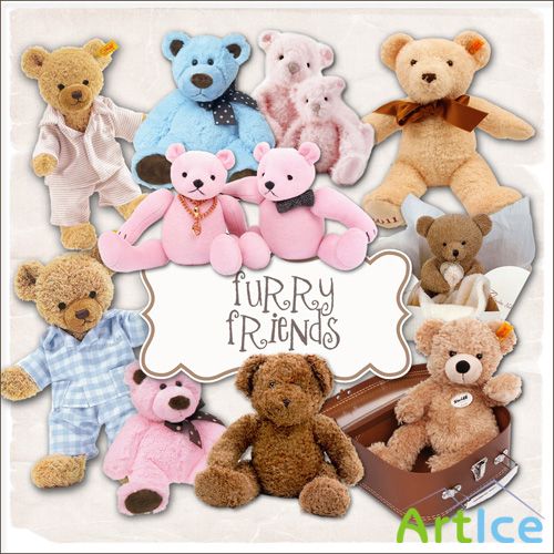 Scrap Set - Furry Friends PNG Files