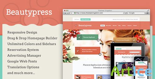 ThemeForest - BeautyPress v1.3 - Responsive WordPress Theme