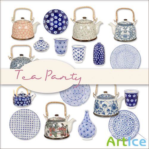 Scrap Set - Tea Party PNG Files