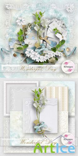 Scrap Set - Wonderful Day PNG and JPG Files