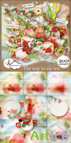 Scrap Set - The Way to Sip Tea PNG and JPG Files