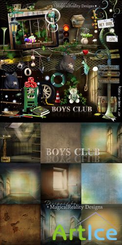 Scrap Set - Boys Club PNG and JPG Files