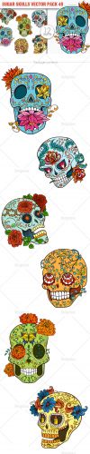 Sugar Skulls Vector Pack 48