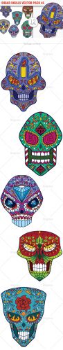 Sugar Skulls Vector Pack 46