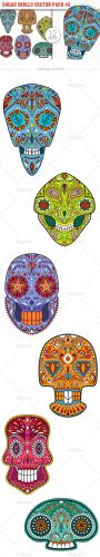 Sugar Skulls Vector Pack 45