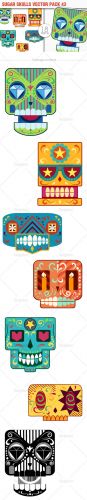 Sugar Skulls Vector Pack 43