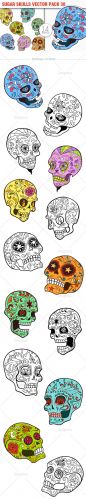 Sugar Skulls Vector Pack 38