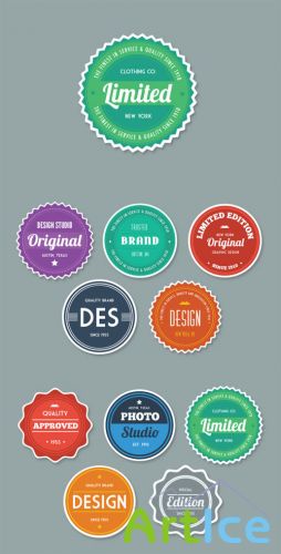 WeGraphics - Flat Style Vector Badges