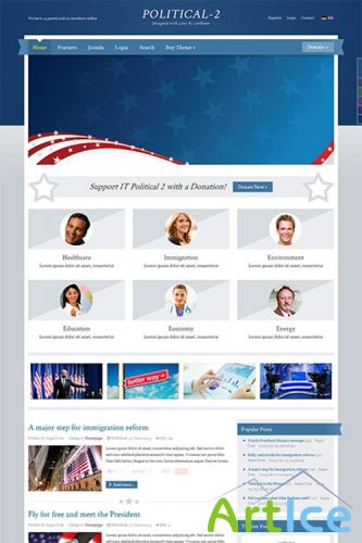 IceTheme - IT Political 2 for Joomla 2.5 & 3.1